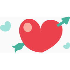 可爱桃心情人节婚庆元素