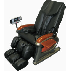 现代黑色按摩椅矢量图