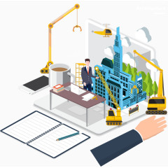 矢量建筑施工