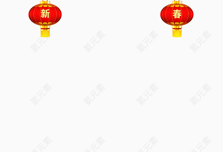 春节装饰灯笼高清免抠图素材