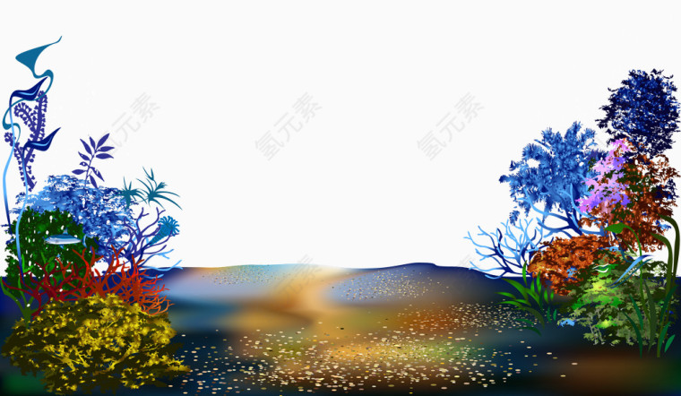 海底世界背景装饰矢量图