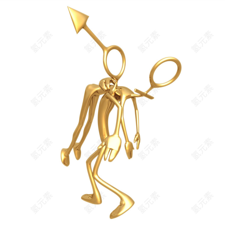 超清晰3D小金人