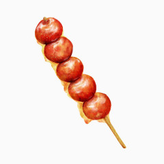 糖葫芦手绘画素材图片