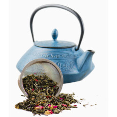 蓝色茶壶