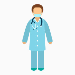 手术人物矢量图大夫