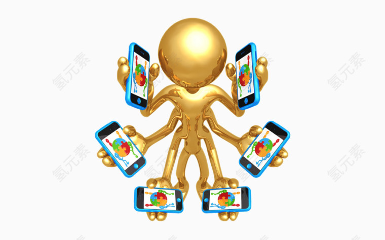 三双手的小金人