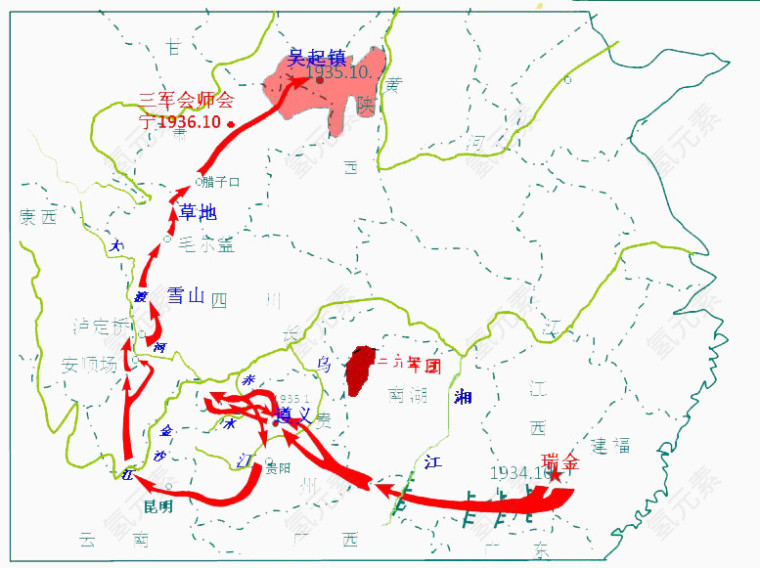 长征路线图详细说明