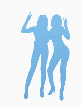 女性人物剪影