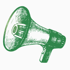 矢量手绘扩音器喇叭