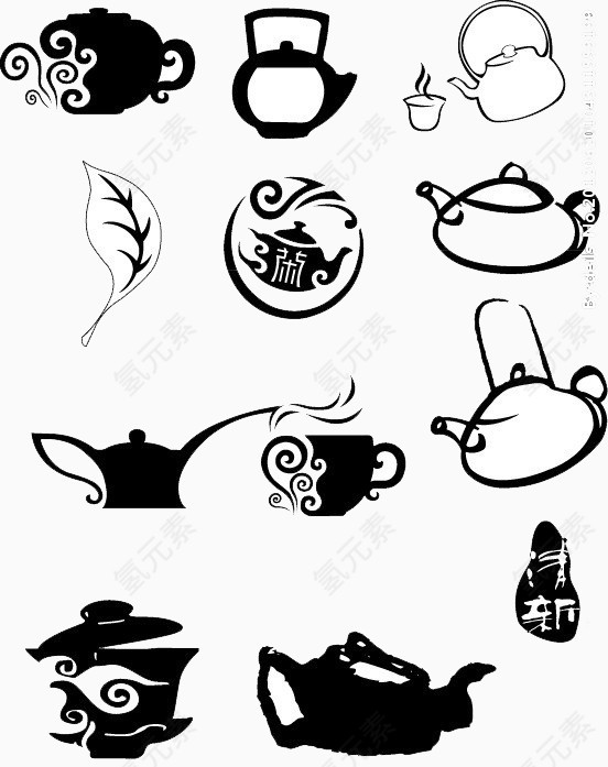 茶壶装饰图案