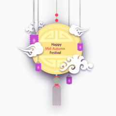 矢量高清祥云灯笼古典免费下载