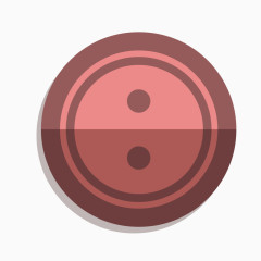 矢量旗袍纽扣酒红色立体