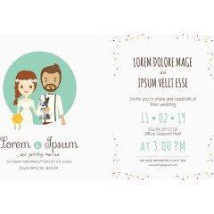 小清新可爱婚礼请帖