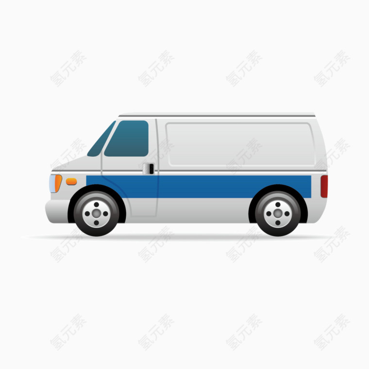 矢量白色救护车