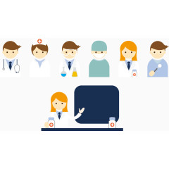 医生护士ppt卡通海报促销素材