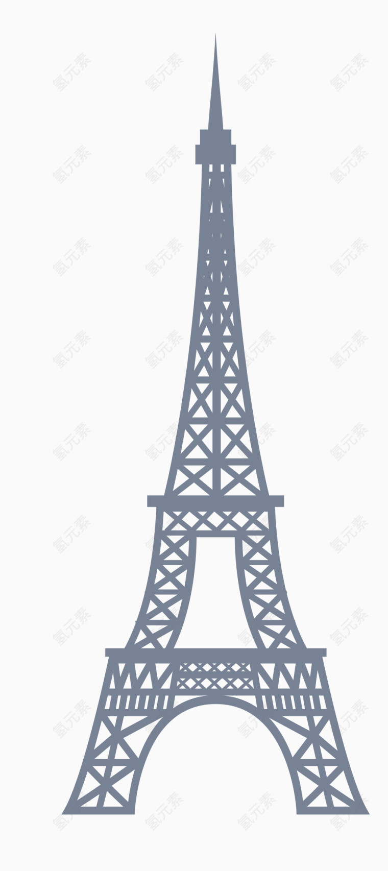矢量灰色旅游尖塔