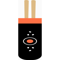 矢量日式餐具筒