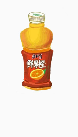 卡通饮料鲜橙多
