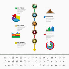 简约商务立体信息图表