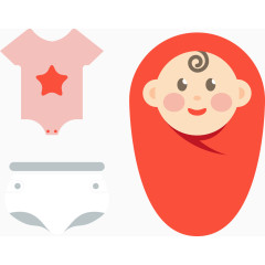 矢量襁褓中的婴儿