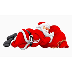 睡觉休息中的圣诞老人