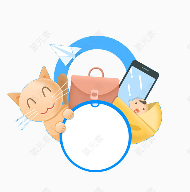 卡通猫及生活元素