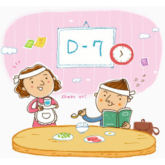 矢量手绘吃早餐