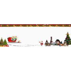 圣诞房屋雪景海报