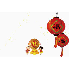 灯笼新春大年初一素材