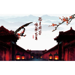 中国风建筑背景素材