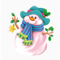 卡通雪人装饰图案