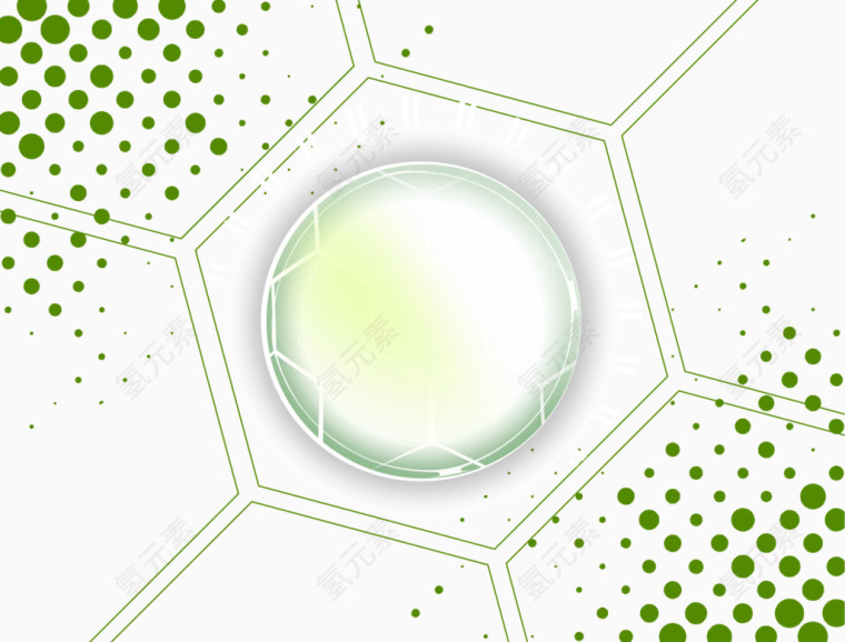 绿色渐变效果足球