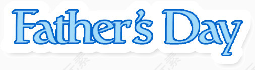 蓝色英文父亲节日