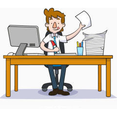 快乐工作的商务男性