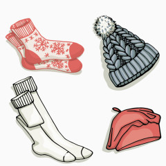 袜子和帽子矢量