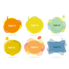 叠加幻彩对话泡泡矢量素材