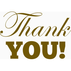 矢量thankyou艺术字