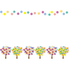 秋天彩色树背景