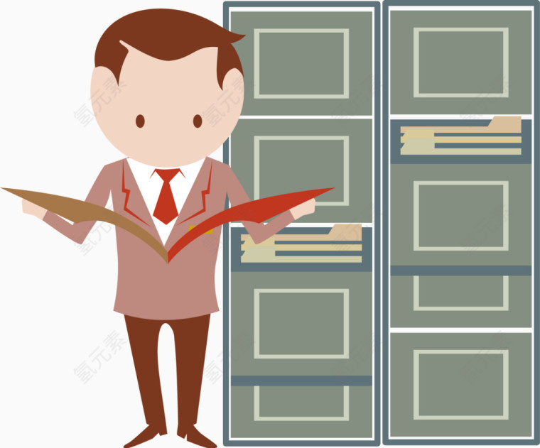 卡通商务人物元素