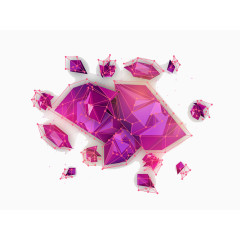 紫色立体低多边形背景