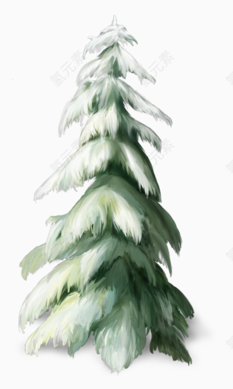 大雪压青松