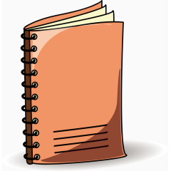 棕色记事本元素