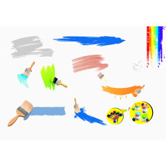 卡通油漆工具矢量素材