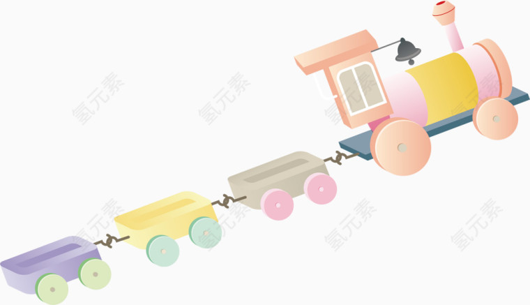 矢量玩具小火车