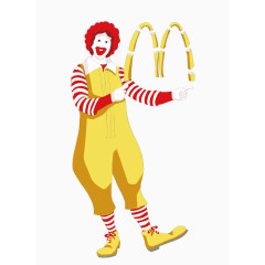 矢量卡通麦当劳小丑素材