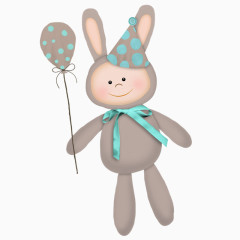 拿气球的小兔子