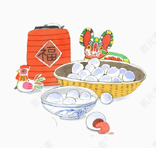 卡通汤圆花灯