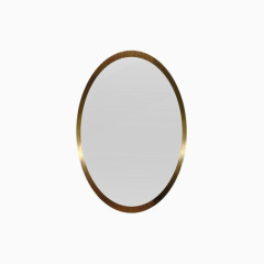 椭圆形金属边框镜子