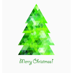 几何圣诞树图片素材