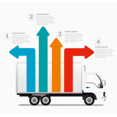 矢量物流车辆引导线